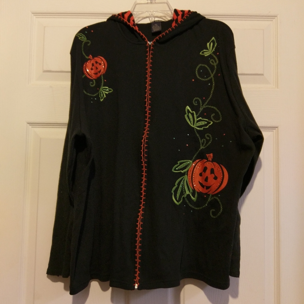 Women's SML Sport Pumpkin Hoodie Jacket, Si